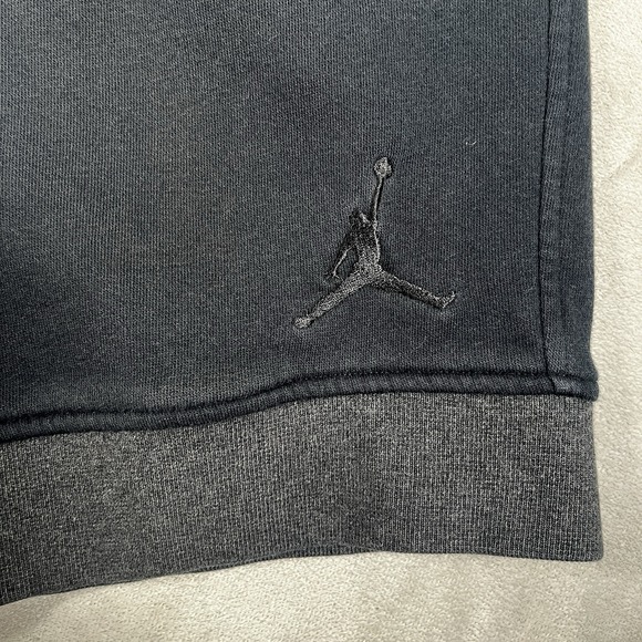 VTG Jordan Sweat Shorts Men's XL Black Jumpman Fleece Basketball Comfort Lounge - Picture 2 of 12